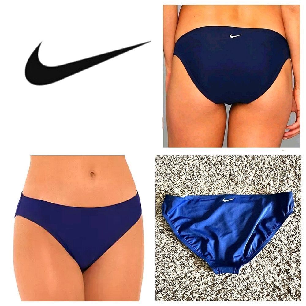Nike Women's navy blue adventure scoop Hipster Bikini Swim Bottoms size XL